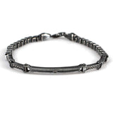 925 Sterling Silver Zircon Cube Chain Bracelet - Elegant Design