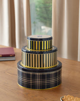 Small Round Metal Storage Box - Decorative Home Organizer