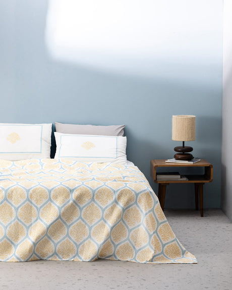 King Size Printed Pique Bedding Set