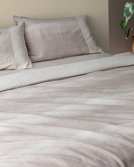100% Cotton Double Duvet Cover Set - Adelya Crepe Print