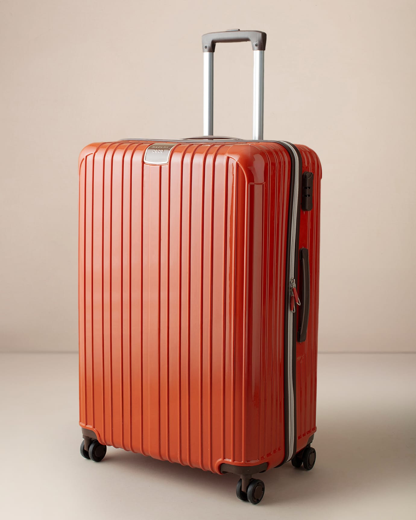 Large Terracotta Hardshell Travel Suitcase - Durable Luggage
