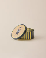 Small Round Metal Storage Box - Decorative Home Organizer