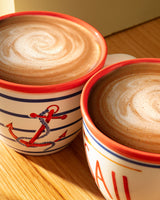 New Bone 2-Piece Cup Set - Vibrant Marine Rope Pattern