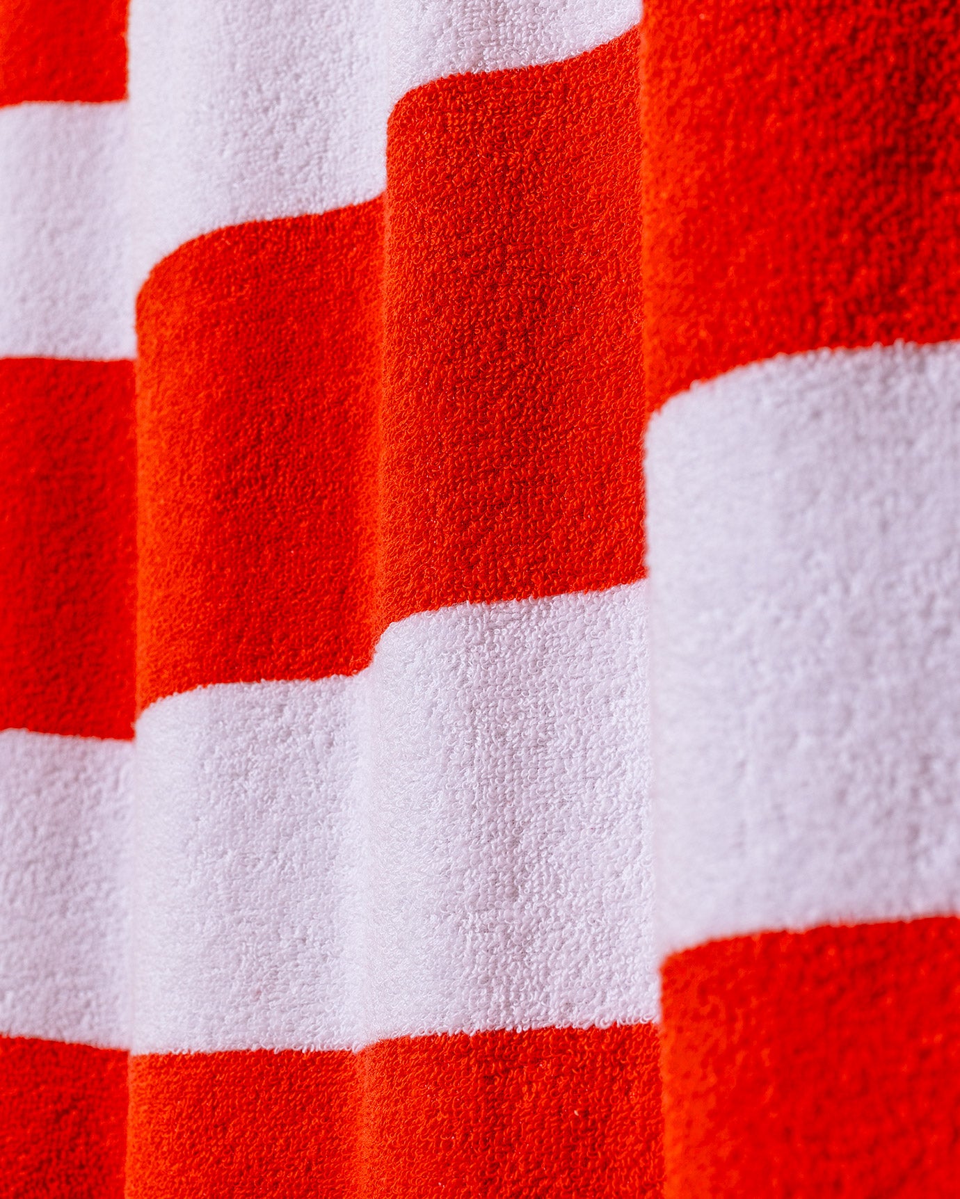 100% Cotton Beach Towel - Vibrant White & Orange Stripe