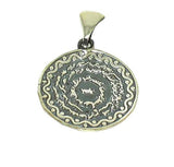 925 Sterling Silver Round Seal of Solomon Pendant - Spiritual