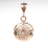 925 Sterling Silver Medusa Head Medallion Pendant - Mythic Design