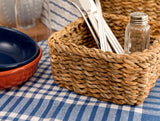 Small Handwoven Rattan Storage Basket for Home Organization