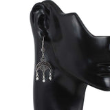 Handcrafted Sterling Silver Pearl Filigree Earrings