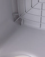 Compact & Durable Soft Grey Plastic Stool - Modern Home Essential