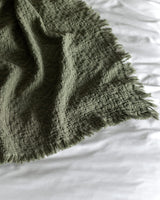 Premium Double Cotton Bedspread Khaki Luxury