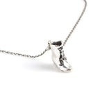 925 Sterling Silver Boot Pendant Necklace - Playful Charm