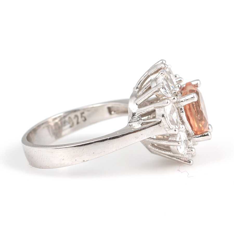 925 Sterling Silver Heart-Cut Zultanite & Zircon Halo Ring