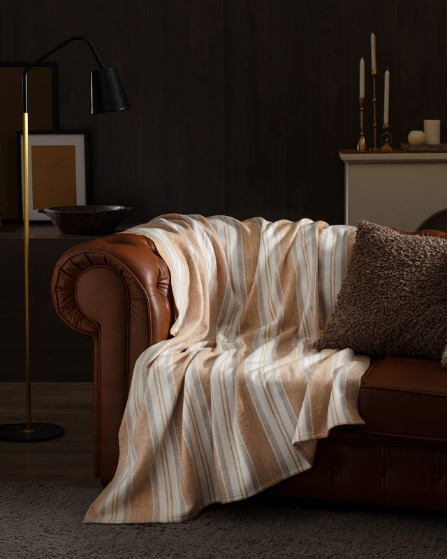 Nanny Soft Camel TV Throw Blanket - Cozy Lounge Comfort