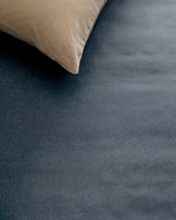 Twin 100% Cotton Ranforce Flat Sheet - Dark Blue