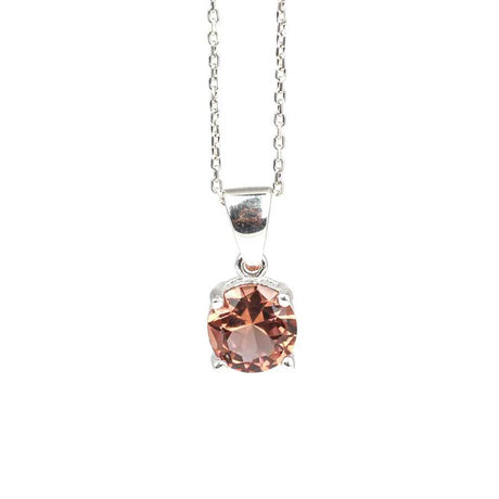 925 Sterling Silver Zultanite Round Pendant Necklace - Unique Color Change