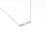 925 Sterling Silver Double Chain Plate Necklace - Modern Minimalist