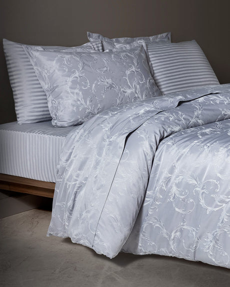 Cotton-Polyester Jacquard Sateen Double Duvet Cover Set - Elegant Weave
