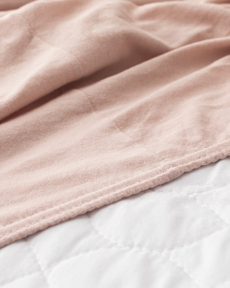 Soft Powder Pink Twin Jersey Fitted Sheet - 100% Cotton