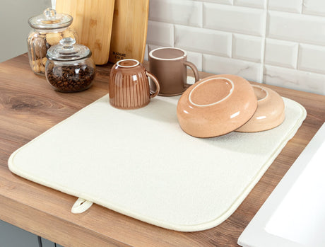 Polyester Sponge Dish Mat - Fast Drying & Counter Protection