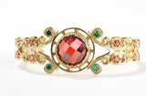 Premium Antique Sterling Silver Ruby Bracelet