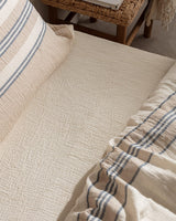 Muslin Cotton Double Duvet Cover Set - Yarn-Dyed & Fitted Comfort