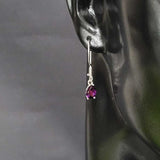 Premium 925 Sterling Silver Drop Amethyst Small Earring