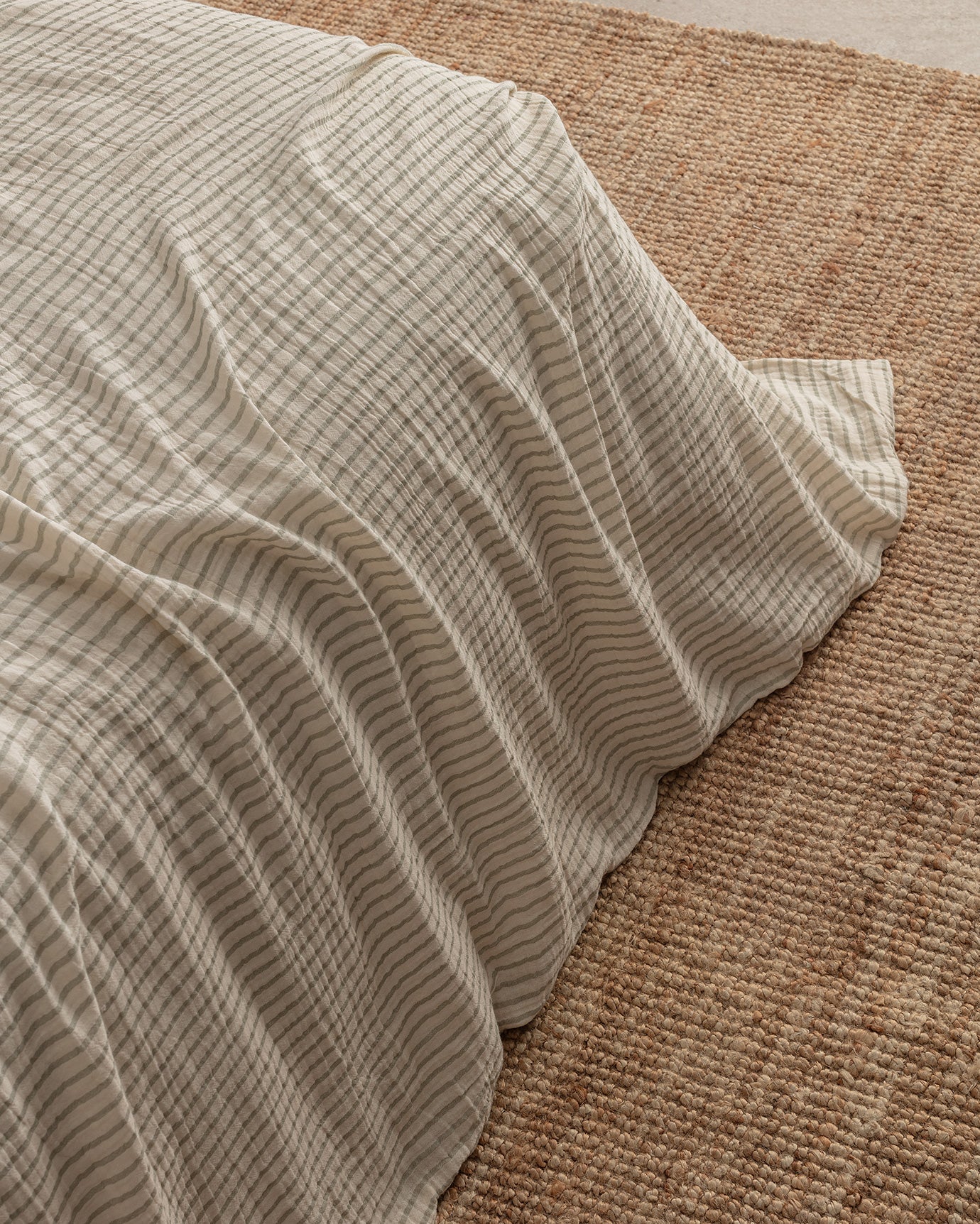 100% Cotton Muslin Fitted Duvet Cover Set - King Size Comfort