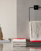 Perle 4-Pack 100% Cotton Hand Towel Set - Ultra Soft & Absorbent