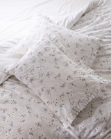 100% Cotton Double Duvet Cover Set - Elegant Ruffled Design