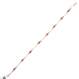 Professional 925 Sterling Silver Coral Infinity Anklet