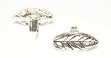 Large Leaf Design 925 Sterling Silver Cufflinks