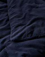 King Size 100% Cotton Muslin Fitted Duvet Cover Set