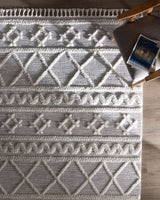 Luxurious Polyester Area Rug - Modern Grey Soft Pile Comfort