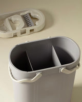 Plastic & Metal 3-Compartment Mop Set - Integrated Cleaning System