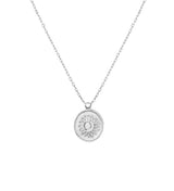 Authentic 925 Sterling Silver Knight Medallion Pendant Necklace