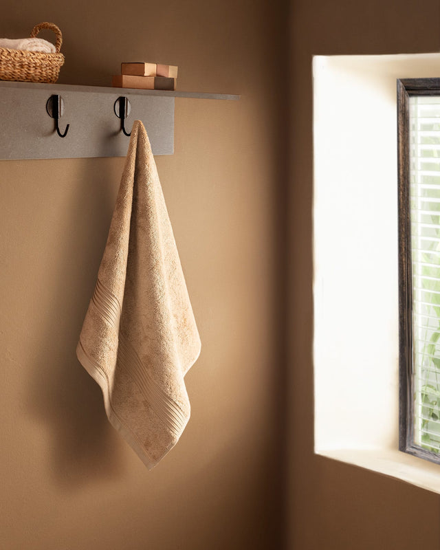 Soft Absorbent Tan Face Towel for Bathroom