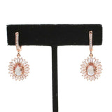 925 Sterling Silver Oval Zultanite & Baguette Drop Earrings