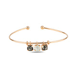 Elegant Triple Strand Bracelet - Modern Horizontal Design Statement