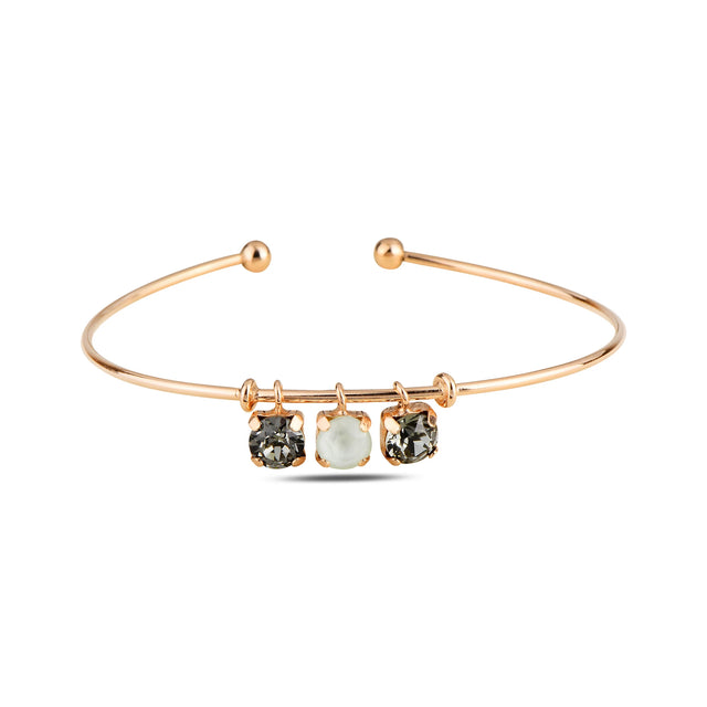 Elegant Triple Strand Bracelet - Modern Horizontal Design Statement