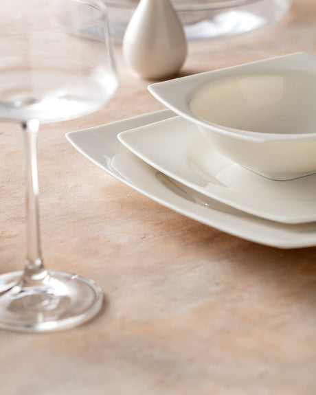New Bone China 6-Person Dinner Set - Elegant Nova Collection