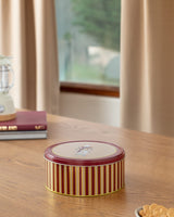 Louise Round Metal Storage Box, Medium