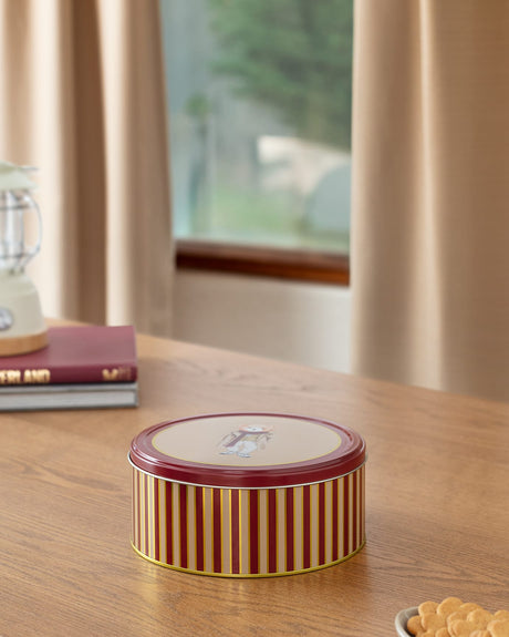 Louise Round Metal Storage Box, Medium