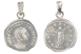 Premium 925 Sterling Silver Ancient Roman Caesar Medallion Pendant