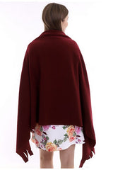 Soft & Warm Burgundy Polar Scarf Shawl