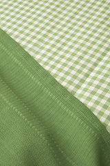 Noya 100% Cotton Single Size Pique Bedding Set - Green