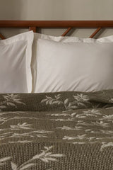 Almira Double Jacquard Quilt - 200x220 cm Khaki