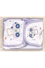 Newborn Bear Car 5-Piece Organic Cotton Baby Set - 0-3 Months