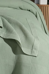 100% Cotton Waffle Pattern Double Blanket - 220x240 cm