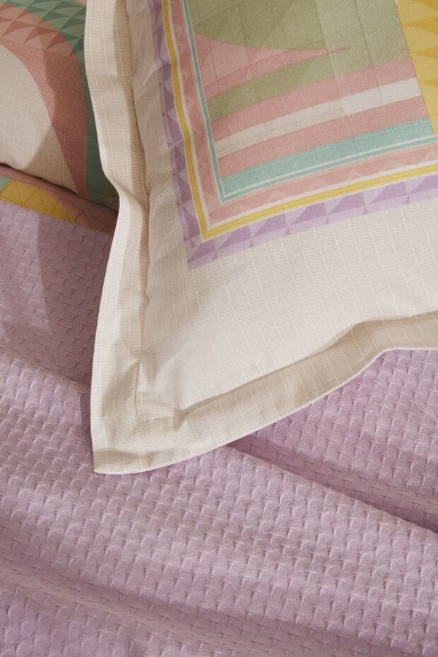 Pine Double Duvet Cover & Quilt Set - 100% Cotton Lilac