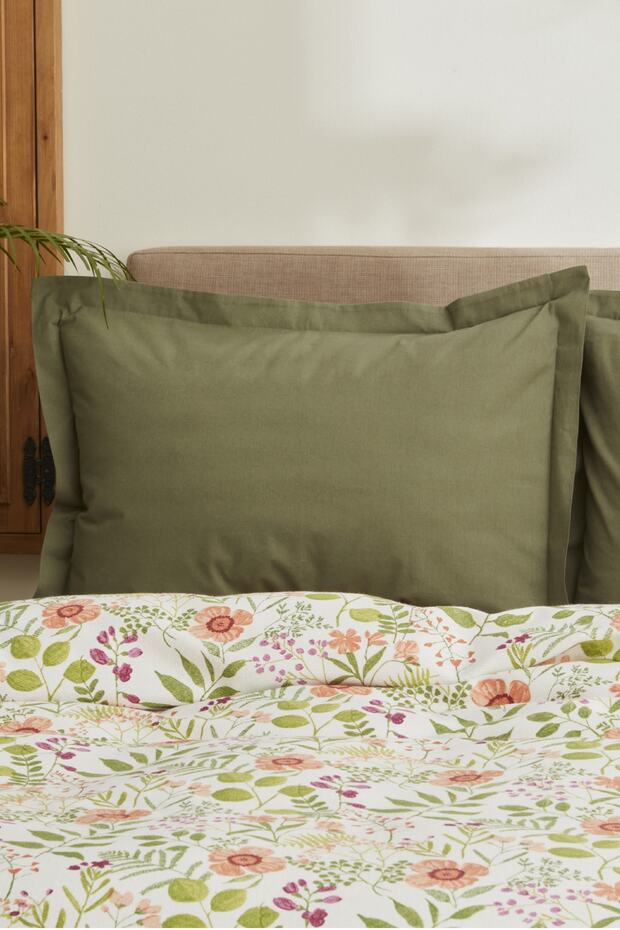 Single Floral Quilt Set - 160x220 cm, 100% Cotton
